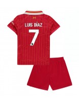 Liverpool Luis Diaz #7 Domácí dres pro děti 2024-25 Krátký Rukáv (+ trenýrky)